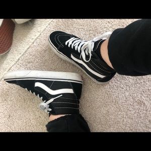vans old skool sk8-hi black and white